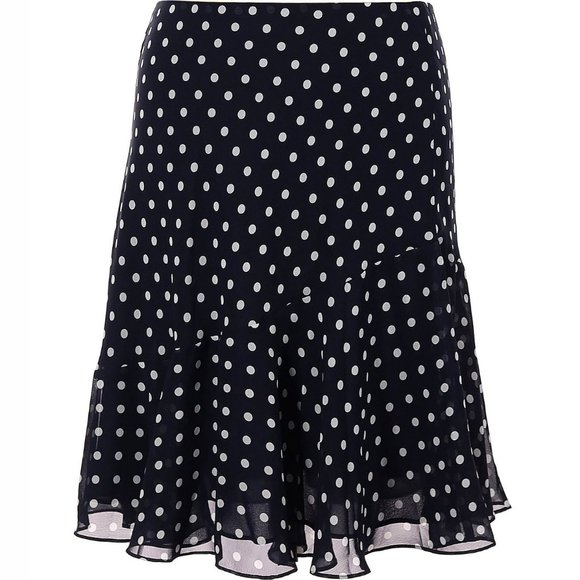 Chaps Dresses & Skirts - *3/$45* Chaps Polka Dot Ruffle Skirt